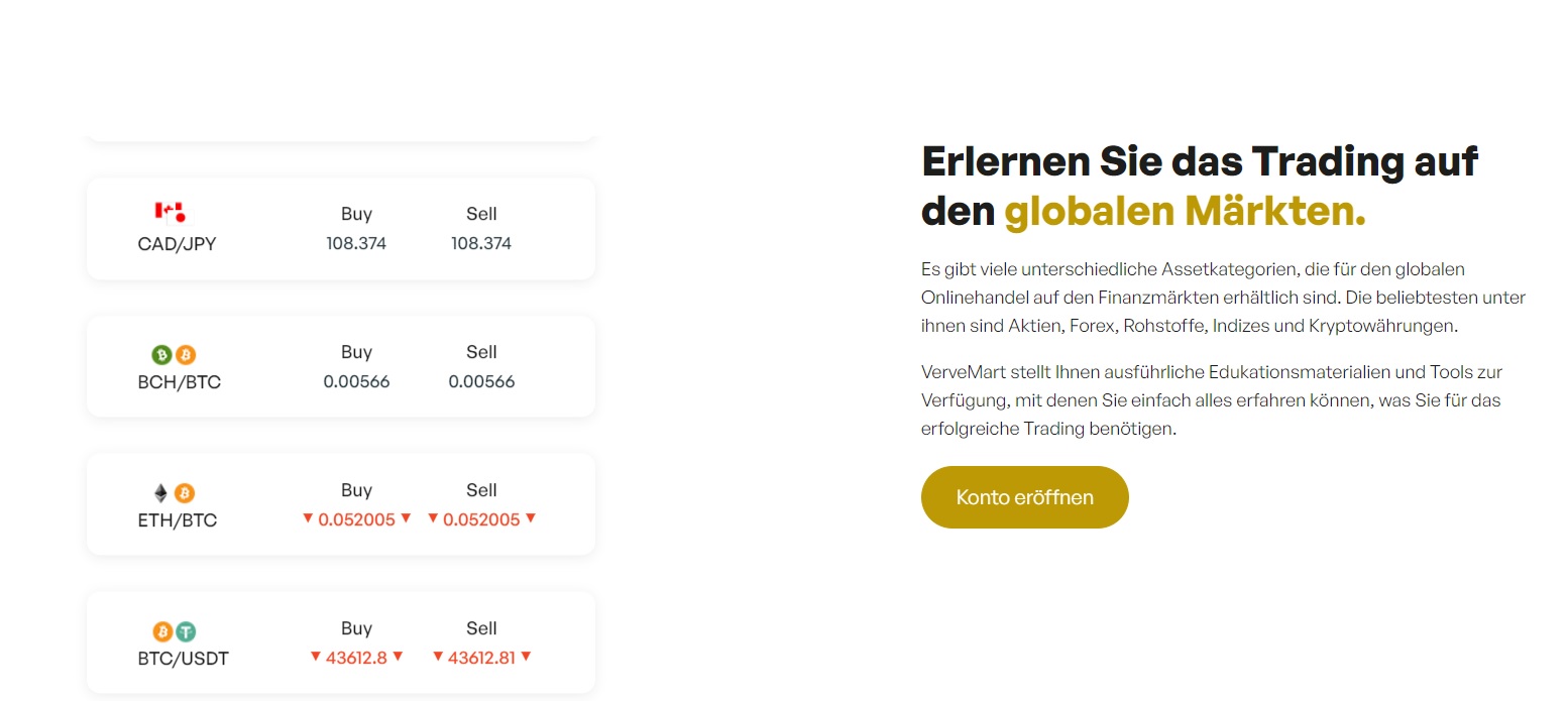 VerveMart Globalen Markten VerveMart Globalen Markten